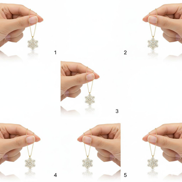 Altın Kar Tanesi Kolye 1